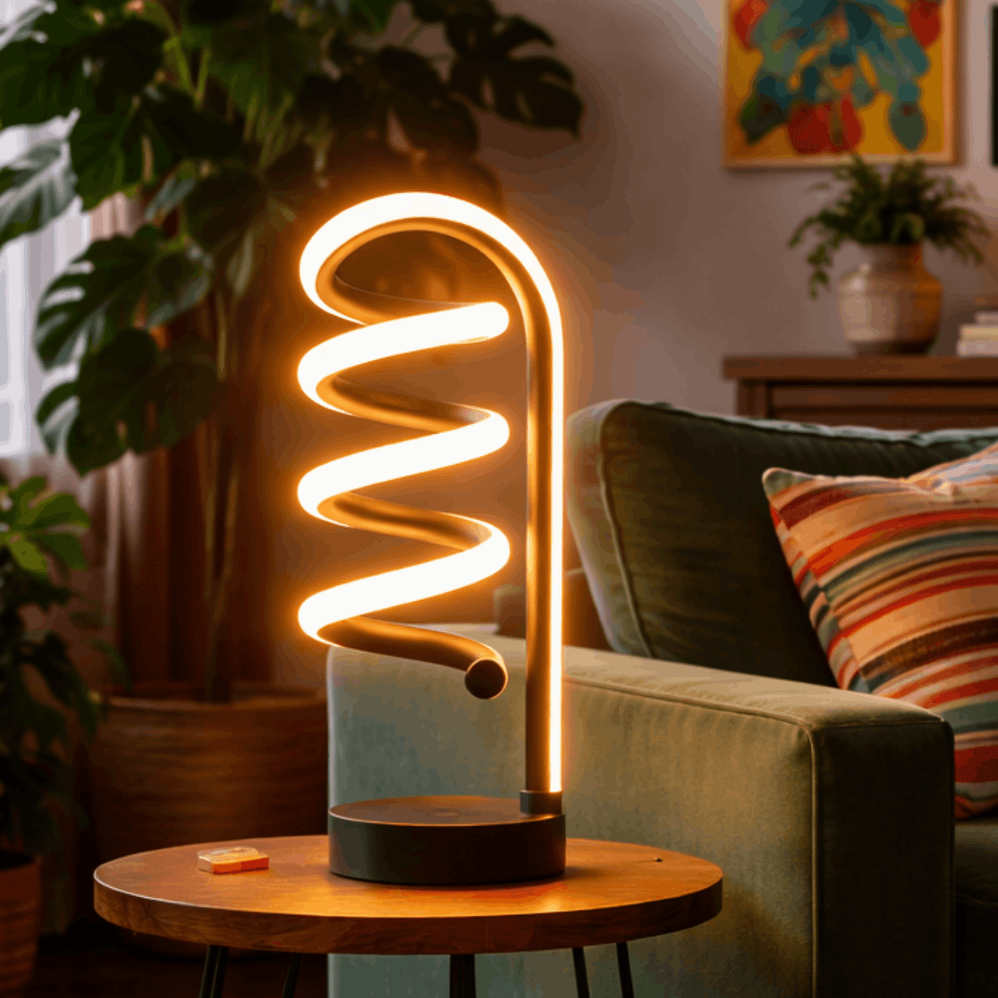 Spiraal Tafellamp Modern met Warm Licht en Sculpturaal Ontwerp 2