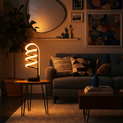 Spiraal Tafellamp Modern met Warm Licht en Sculpturaal Ontwerp 4