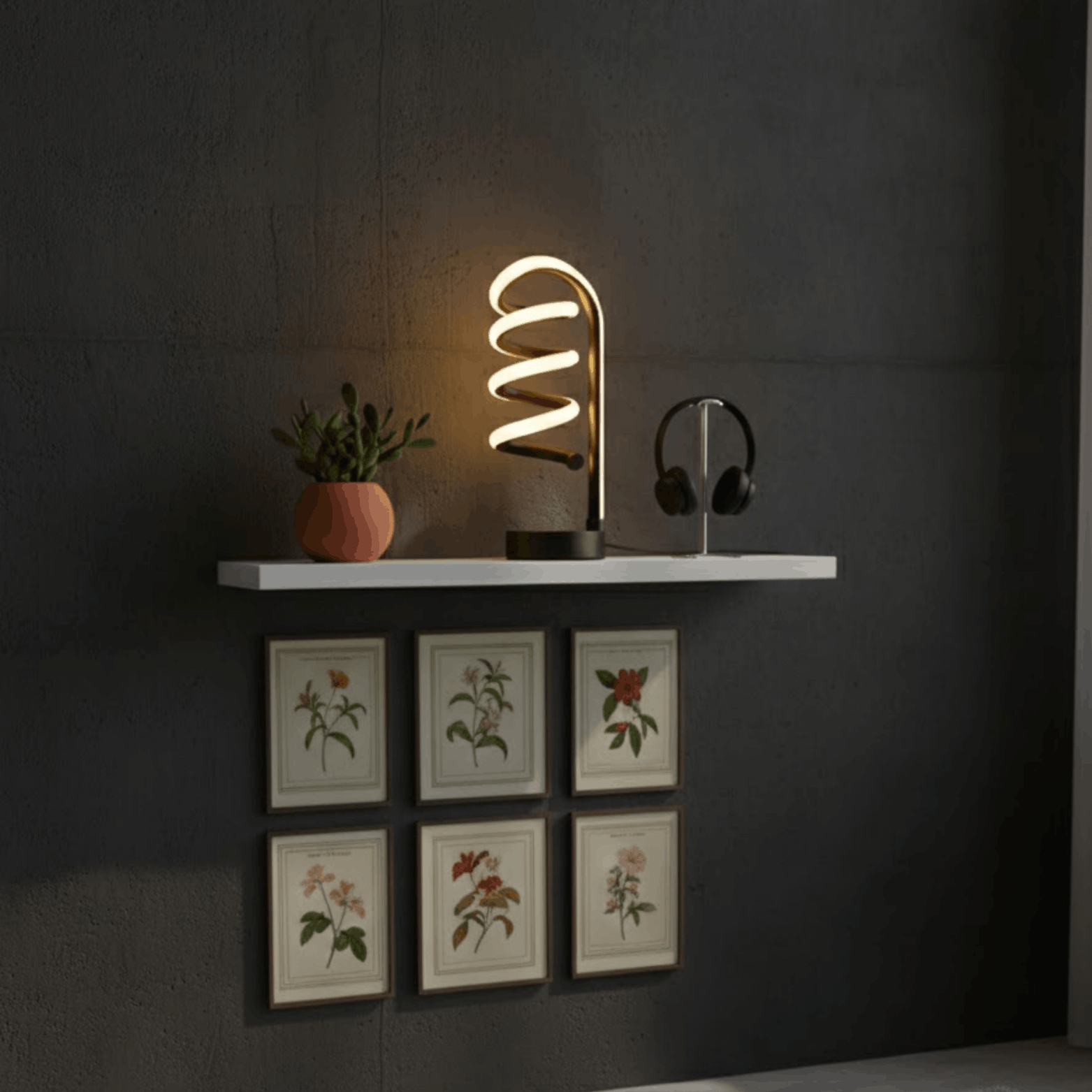 Spiraal Tafellamp Modern met Warm Licht en Sculpturaal Ontwerp 5